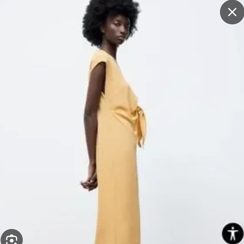 Zara orange T-Shirt Maxi Dress